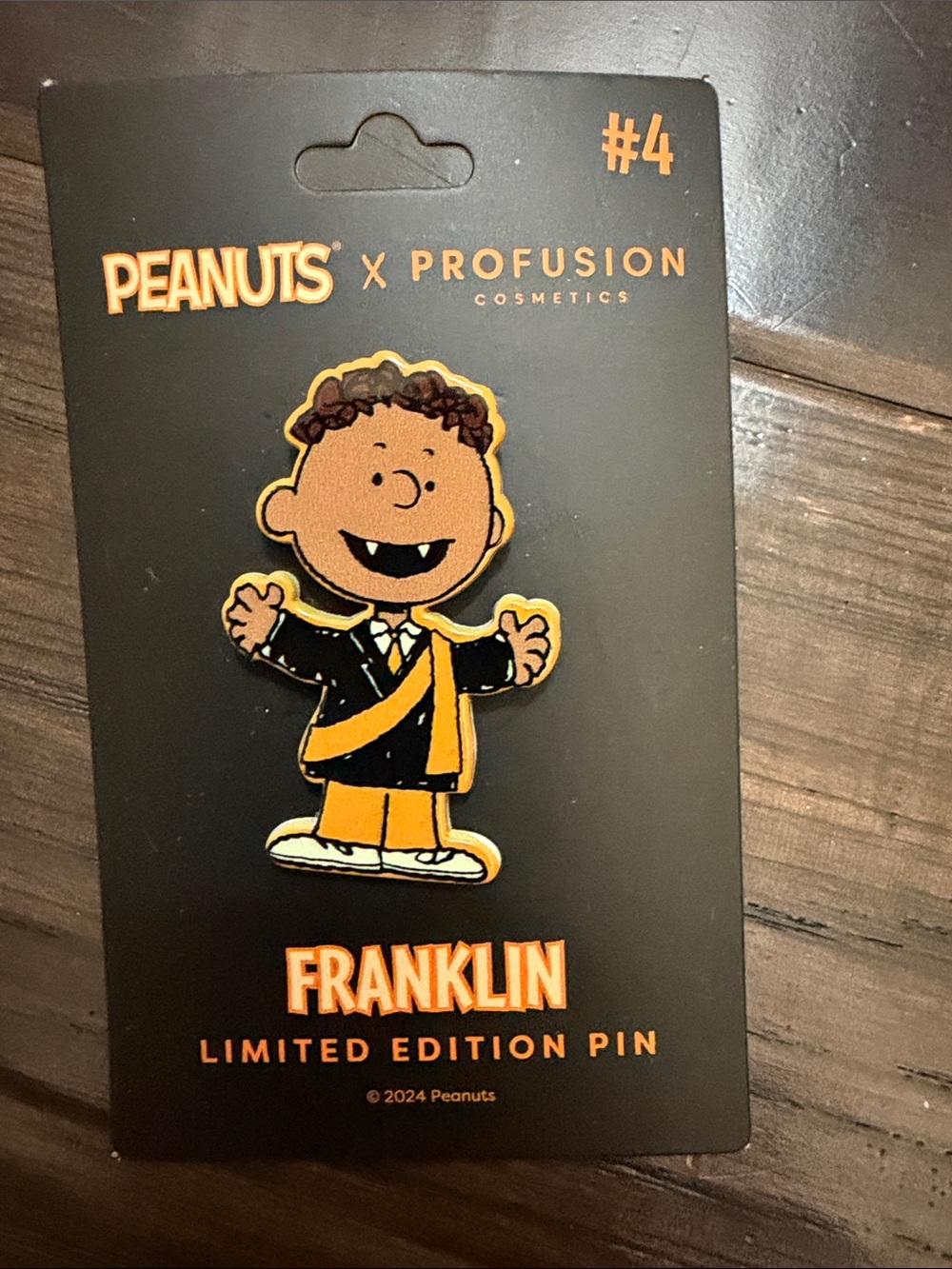 Peanuts X Profusion Cosmetics Franklin Halloween Limited Edition Pin #4